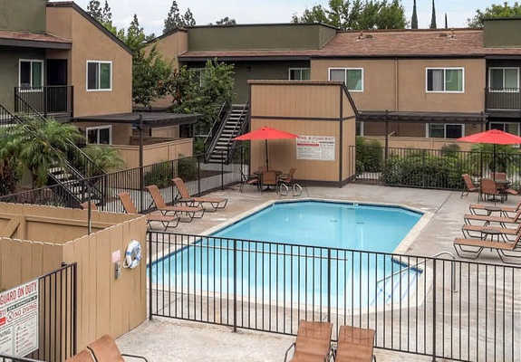The Community Outdoor Pool at Midway Gardens Apartments