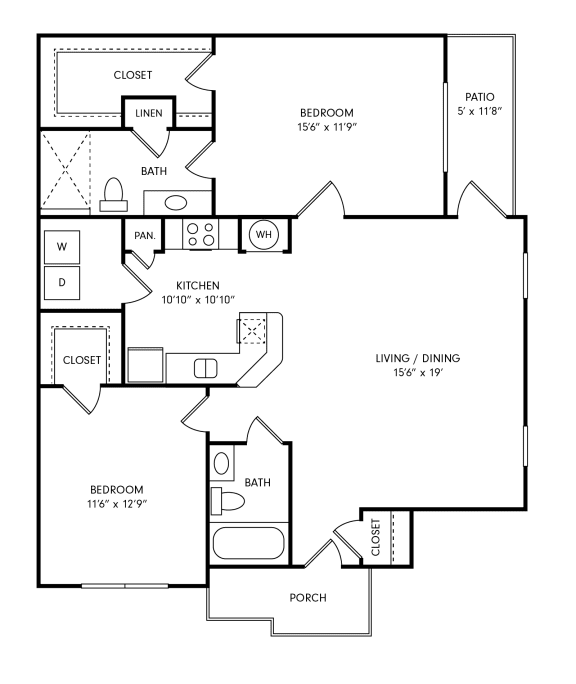 B2 First Floor Floor Plan at Sovereign at Overland Park, Overland Park, KS