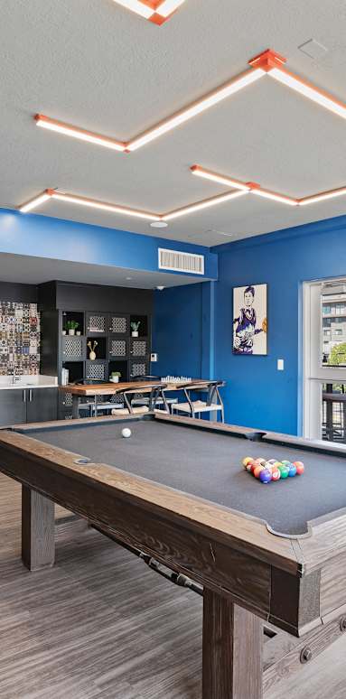 Billiards Table at Paperbox Lofts, Salt Lake City, Utah