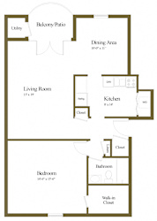 1 bed 1 bath B at The Brittany Apartments, Maryland, 21208