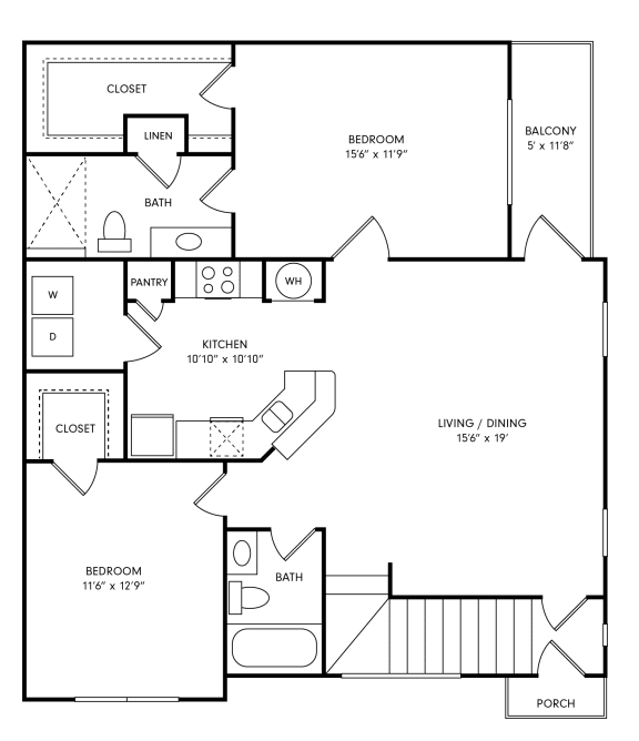 B2 Floor Plan at Sovereign at Overland Park, Overland Park, KS 66213