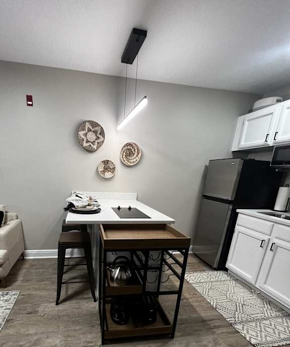 a view of the living room from the second floor