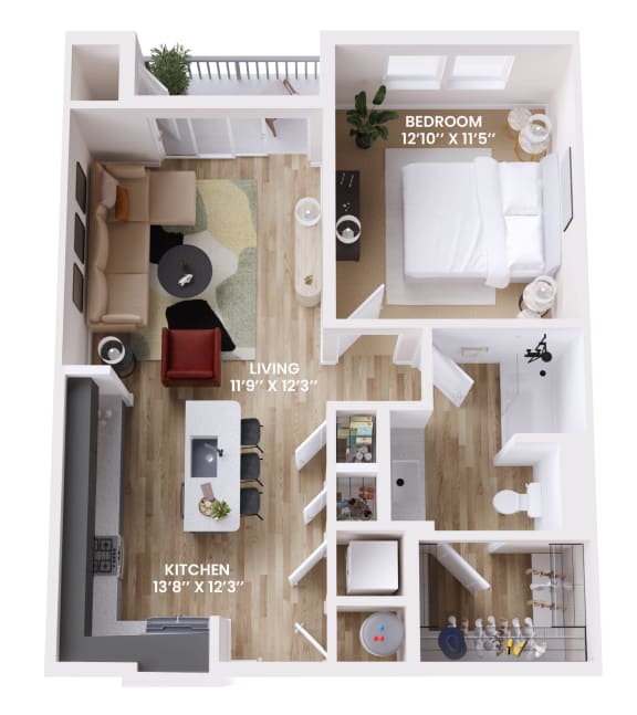 1 bed 1 bath E at Aura Vegas Apartments, Las Vegas, NV 89103