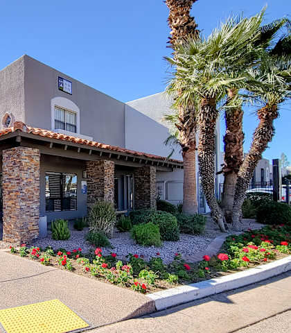front of property, luxury villa # 6509 on the grounds of omni's la at Stonebridge, Phoenix, Arizona