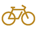 Gold Bicycle Icon