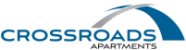 a screenshot of crossroads with the logo on a black background