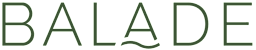 The image shows the word "BALADE" in large, green letters.