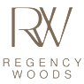 A logo with the letters RW and the words Regency Woods below it.