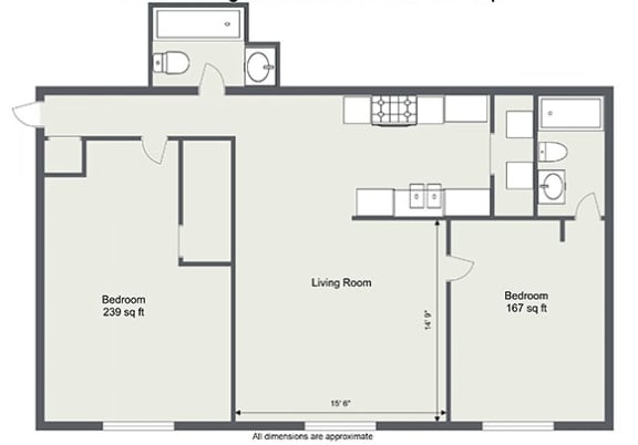 2 Bedroom 2 Bath mag Floor Plan at  Integrity Medina Apartments, Integrity Realty LLC, OH, 44256