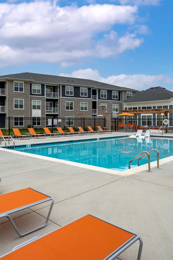 the pool at the apartments for rent