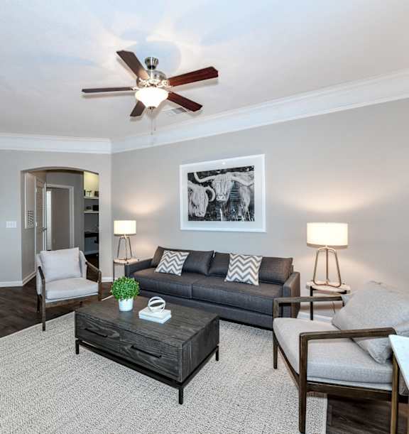 Classic Living Room Design With Television at The Baxly, Savannah