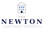 Logo with a building and the building name and location