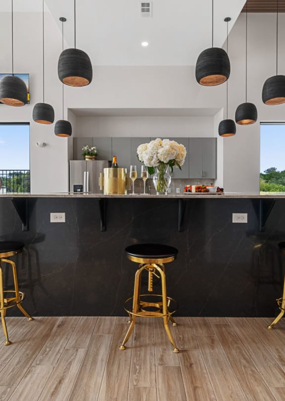 Spacious kitchen with dining table at Reveal at Onion Creek, Austin, 78747