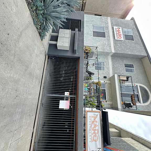 a view of the building from the top of the stairs at The Marq Apartments LLC, California, 90042