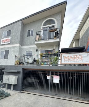 a view of the building from the top of the stairs at The Marq Apartments LLC, California, 90042