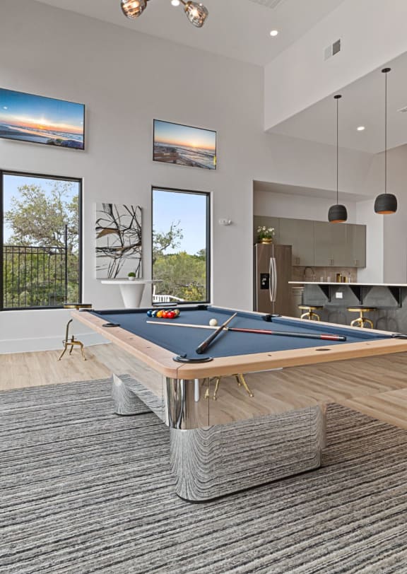 billiards room at Onion Creek, Austin, 78747