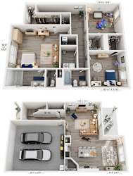 3 Bed 2.5 Bath Floor Plan | 1,749 Sq. Ft. at Valley Ridge in Rossville, 30741