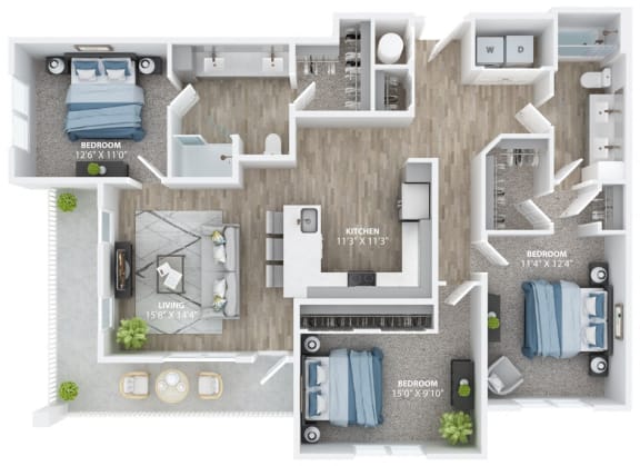 3 bed 2 bath at The Haven at Lake Britt Apartments, Winter Garden, FL