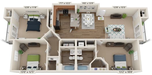 Ardmore Cates Creek 3 Bedroom, 2 Bathroom Floor Plan