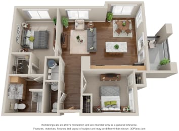 Solstice of Mesa_2 Bedroom B