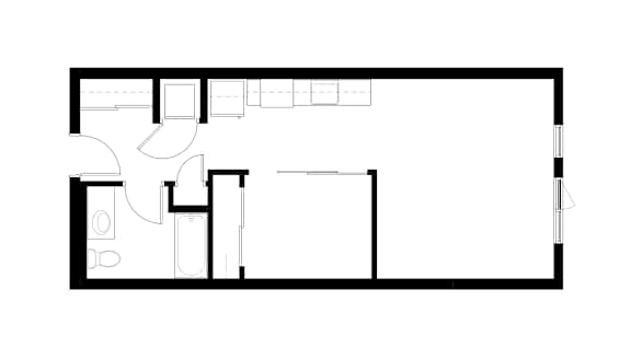 1Bedroom 23 Floor Plan at Victory Northgate Apartments, Seattle, 98125