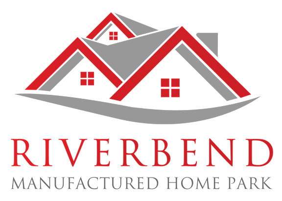 A logo for Riverbend Manufactured Home Park features a stylized house.