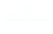 fountains at forestwood apartments white logo