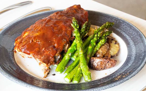 a plate of food on a table