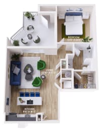 1 bed 1 bath C at Aura Vegas Apartments, Nevada