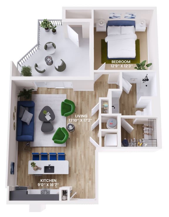 1 bed 1 bath C at Aura Vegas Apartments, Nevada