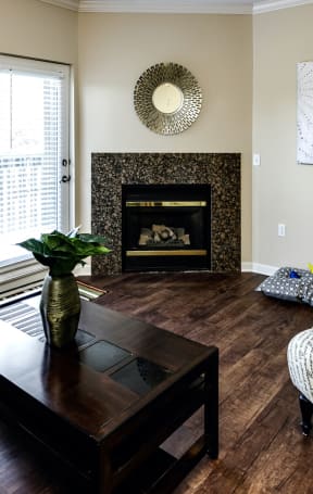 Living room at The Larimore Apartments, Nebraska, 68164