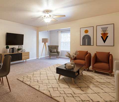 Dominium-Fulton Pointe-Virtually Staged Dining and Living Room