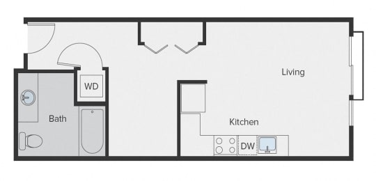 Sparc Apartments Studio Floor Plan