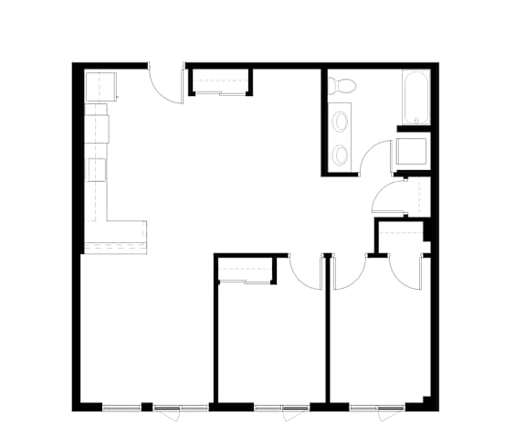 2Bedroom M Floor Plan at Victory Northgate Apartments, Seattle, 98125
