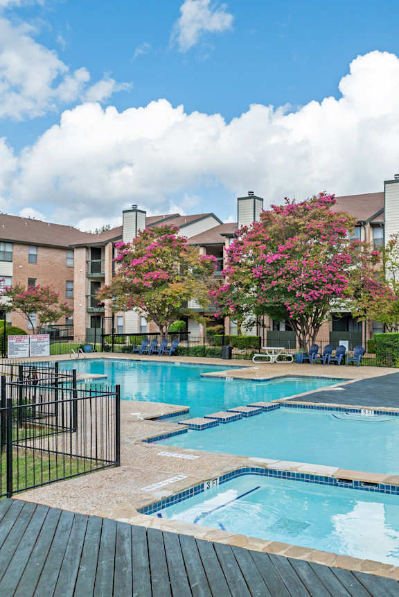 Shimmering Pool view at Brook Meadow Village, Austin, TX, 78758