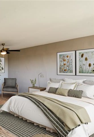 Bedroom with cozy bed at The Lafayette, Virginia