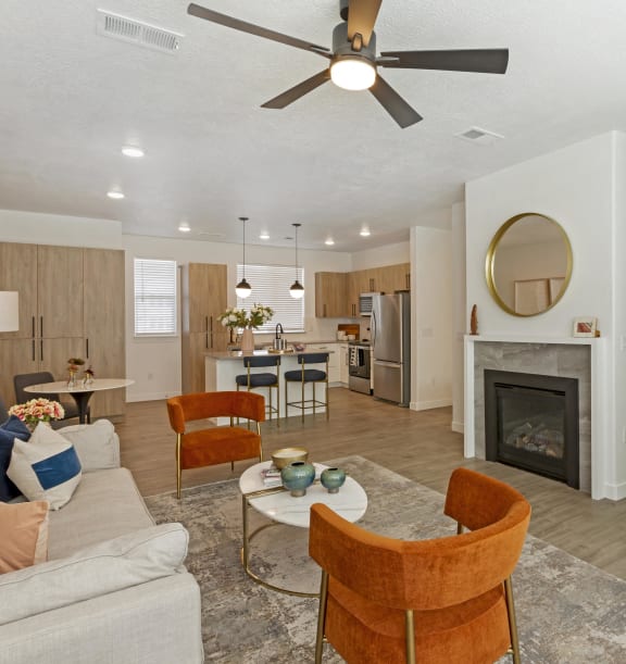 Comfy Living Room with Bright Windows
