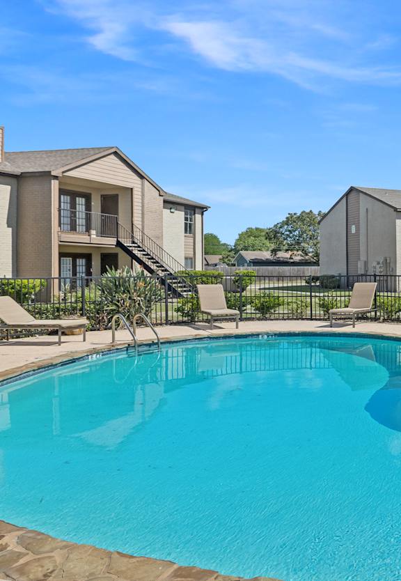 the resort style swimming pool at our apartments at Candlewood, Corpus Christi, 78412