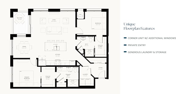 a carver two bedroom floor plan