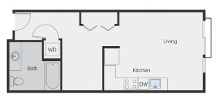 Sparc Apartments Studio Floor Plan
