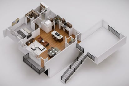 Floor Plan  LARGE 1BR, 1BA - 806SF