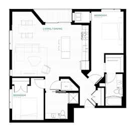 Viridium Floor Plan at Viridium Apartments, Minneapolis, 55401