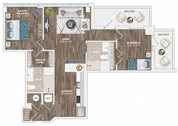 B7D Floor Plan at Sinclaire on Seminary, Virginia, 22311