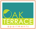 A logo for Oak Terrace Apartments is displayed.
