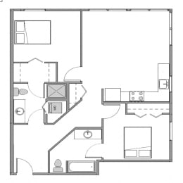 Sparc Apartments 2x2 Building A Floor Plan