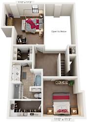 3 Bed 2 Bath Floor Plan | 2,003 Sq. Ft. at Mayton Transfer Lofts in Petersburg, Virginia