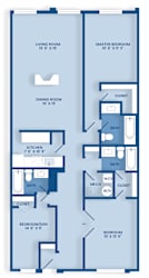 H1 Floor Plan at Tindeco Wharf, Baltimore, Maryland