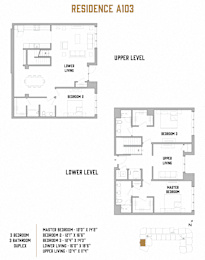 A floor plan for a rental property called Rose Hall with three bedrooms and three bathrooms.