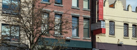 a sign on the side of a building