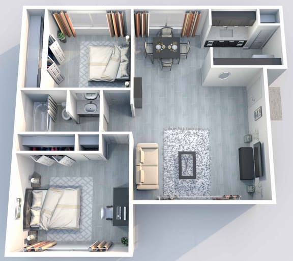B1 | 2 BED / 1 BATH | 685 SQ FT at Aero White Rock, Dallas, 75238